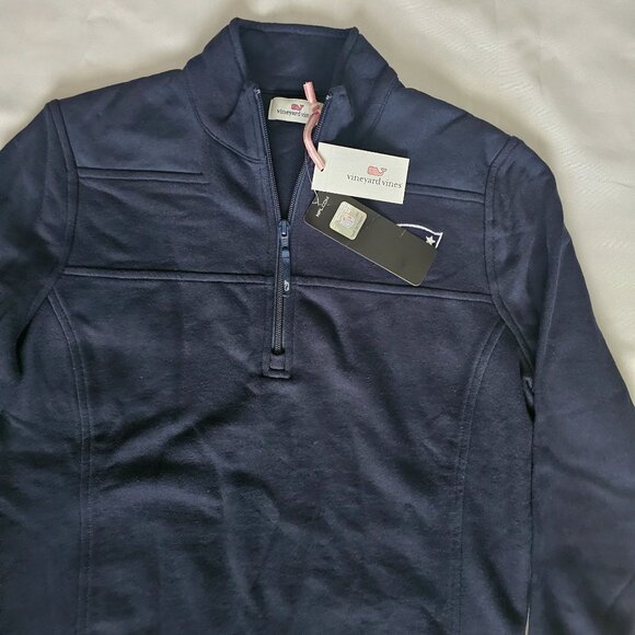 Vineyard Vines Men's Navy Quarter-Zip New England Patriots Shep Shirt Size Small - Picture 6 of 16